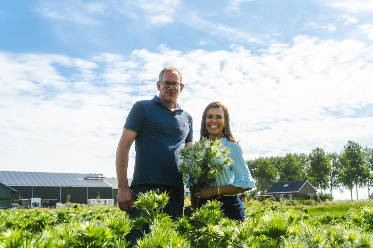 Nadia Duran bij Kroon Flowers voor Grower for a day